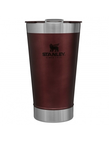COPO TÉRMICO CERVEJA COM TAMPA STANLEY - VERMELHO (WINE) - 473ML