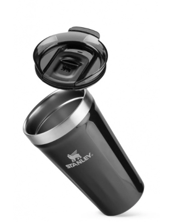 COPO TERMICO COM TAMPA BLACK GLOSS 473 ML